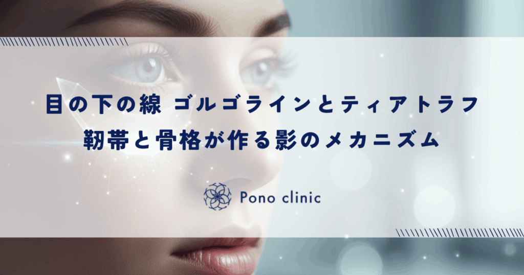 目の下にできる線「ゴルゴライン」と「ティアトラフ」｜靭帯と骨格が作る影のメカニズム