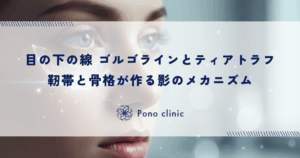 目の下にできる線「ゴルゴライン」と「ティアトラフ」｜靭帯と骨格が作る影のメカニズム